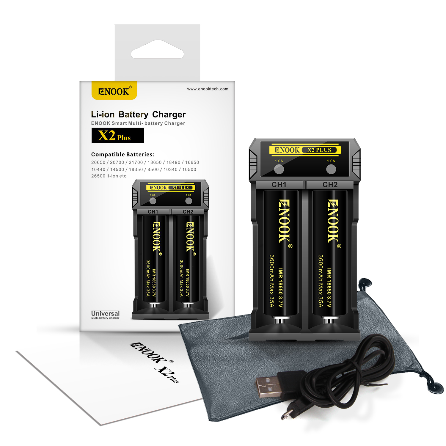 ENOOK X2 PLUS smart multi- battery charger