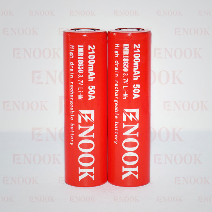 High drain 18650 50A battery batteries Enook 18650 2100mAh 50A lithium battery